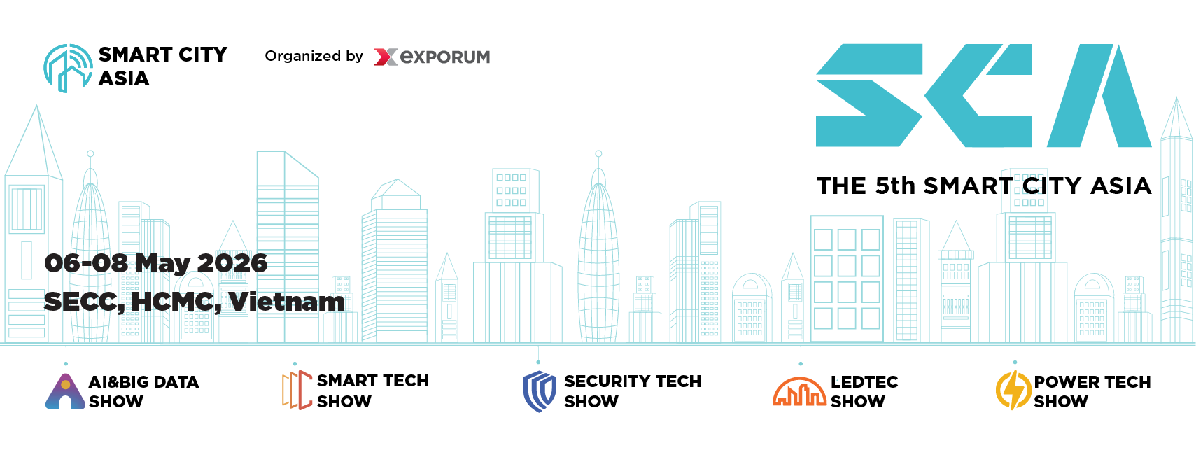 SMART CITY ASIA 2026 - Triển lãm Quốc tế lĩnh vực Thành phố Thông minh và Đổi mới Đô thị hàng đầu Việt Nam